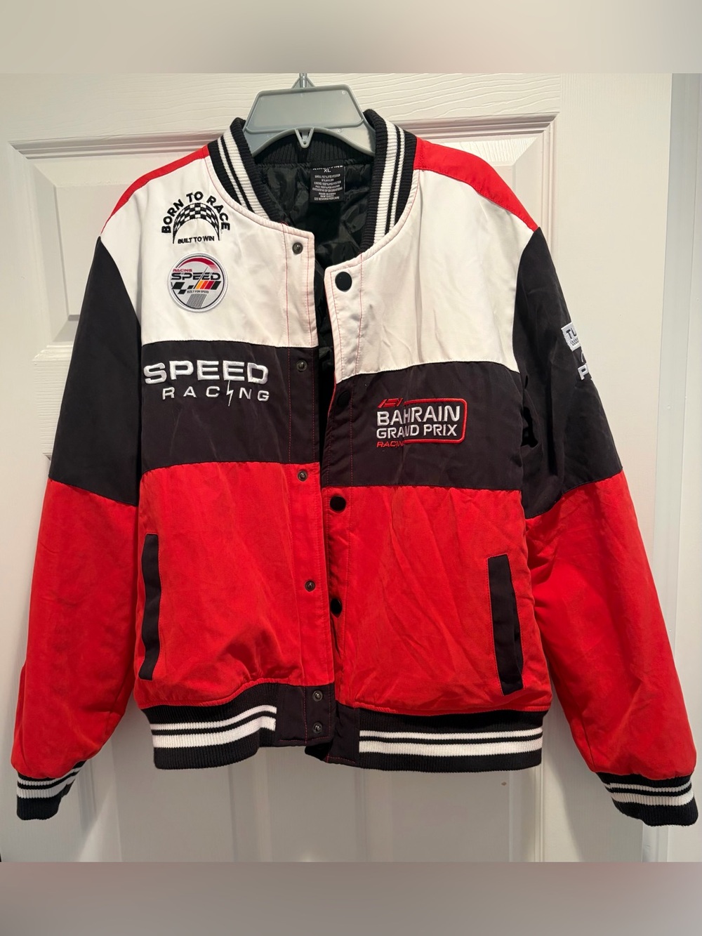 Ring of Fire Bahrain Grand Prix Speed Racing Bomber Jacket XL youth/kids